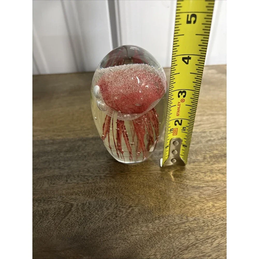 Jelly Fish Red 4 Inch Paper Weight